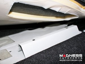 FIAT 500 Rear Seat Delete Carpet Kit - Black Italy - Black Carpet